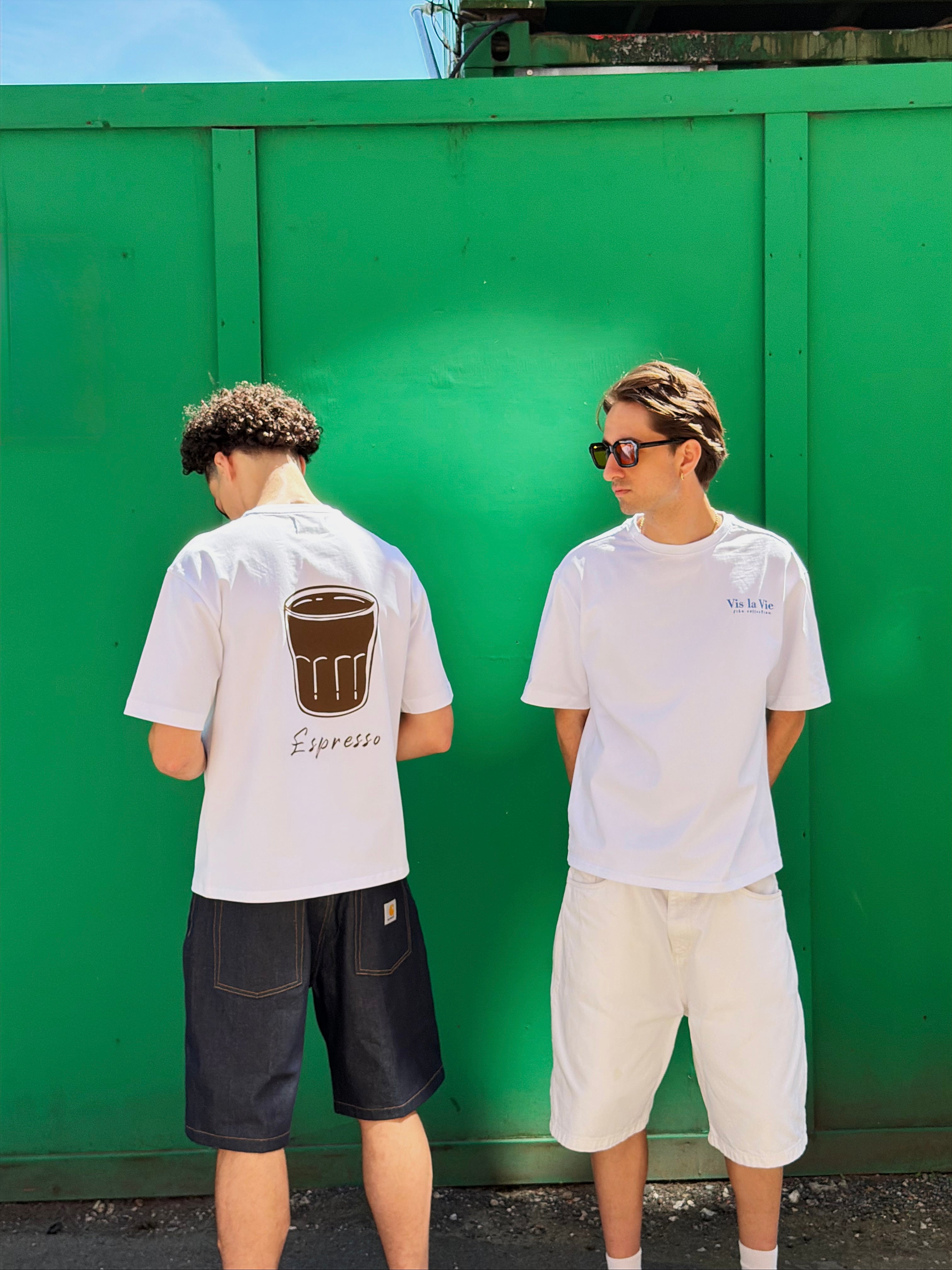 Espresso T-shirt / White